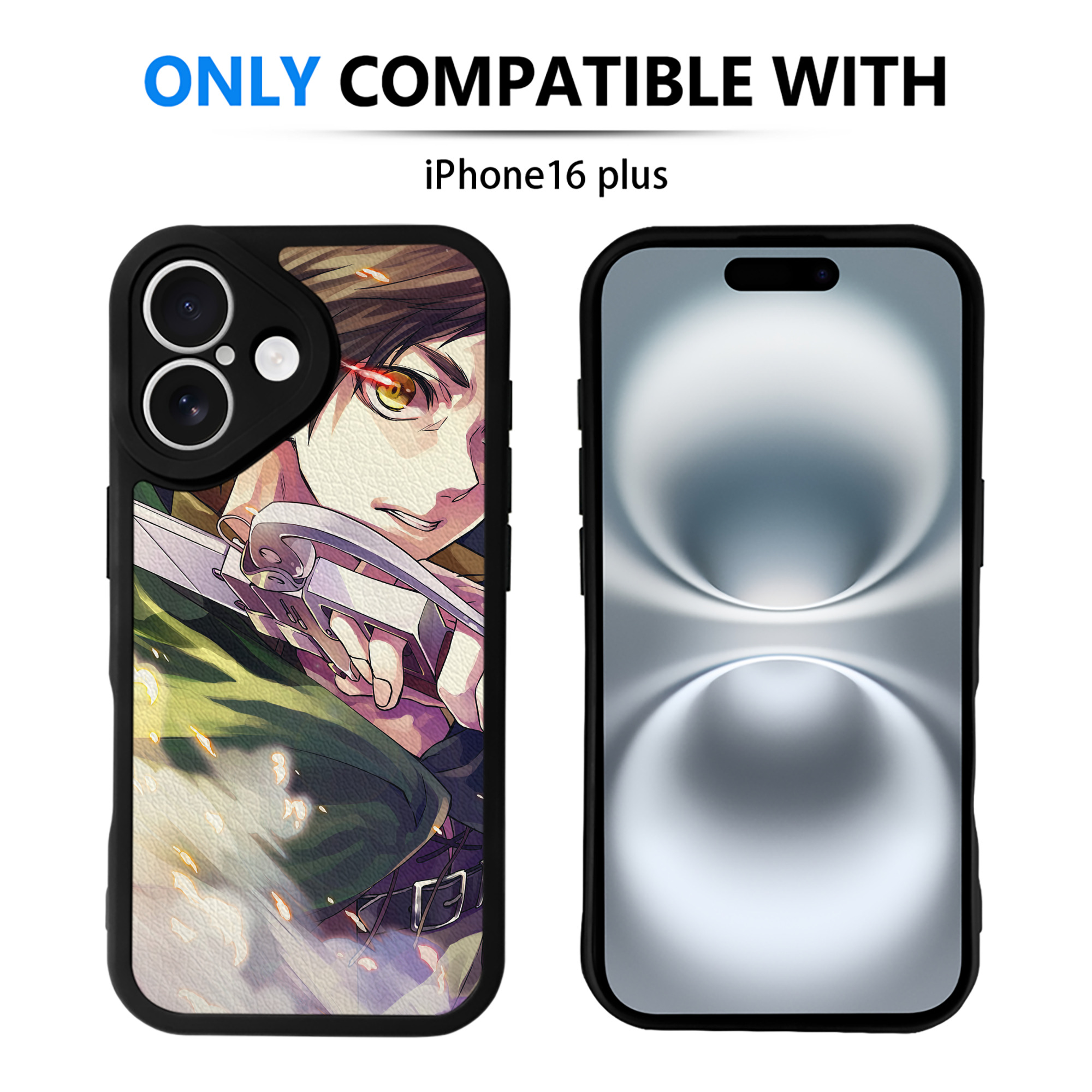 （画像用） 進撃の巨人 Attack on Titan 【iPhone 16シリーズ対応】シリコンスマホケース（レザー調） 材質：シリコン